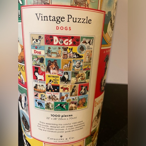 Cavallini & Co. Vintage Dogs 1000 Piece Puzzle - Picture 2 of 3